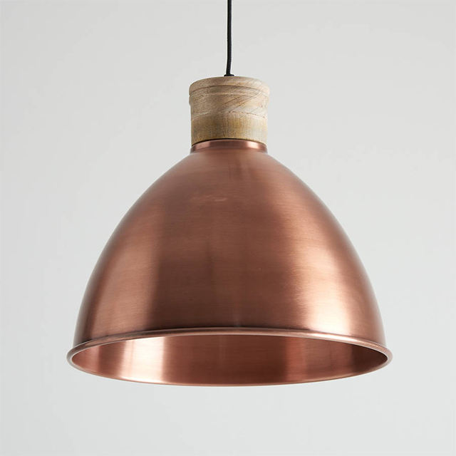 Retro Modern Simplicity Copper Pendant Lamps Brush Gold Metal Spinning Forming Home Decoration with 