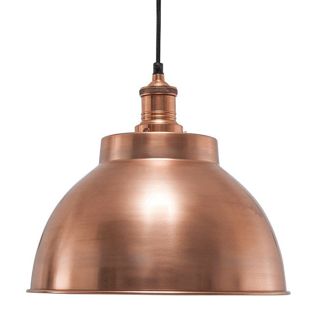 Retro Modern Simplicity Copper Pendant Lamps Brush Gold Metal Spinning Forming Home Decoration with 