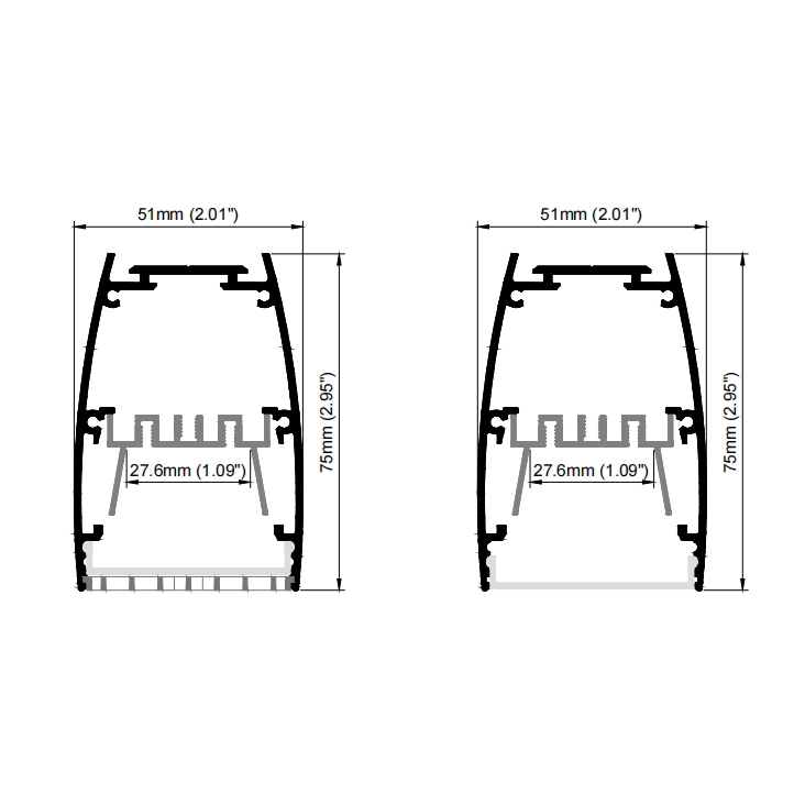 HC5175V2---led aluminum profile-Unique Design to Light Up Diverse Spaces