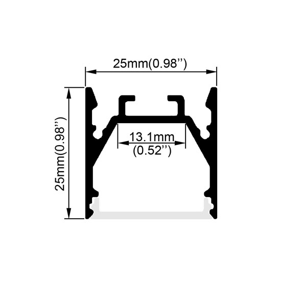 AS2525---Modern Office Wall LED Ceiling Light Lighting Surface Mounted Strip Square Aluminums Housin