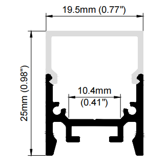 AS2025-S---Squared diffuser Surface Mount or Pendent Aluminum Profiles LED lighting with PMMA Opal d