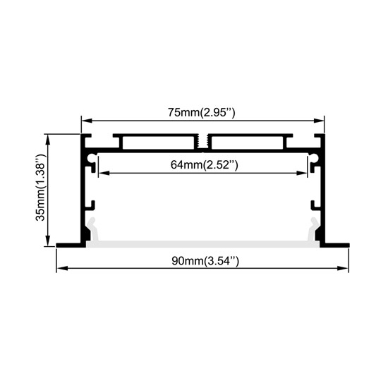 RC7532-A---Hot Sale Aluminum Led Profile Light Office Workshop School LED Profile Aluminium Profile 
