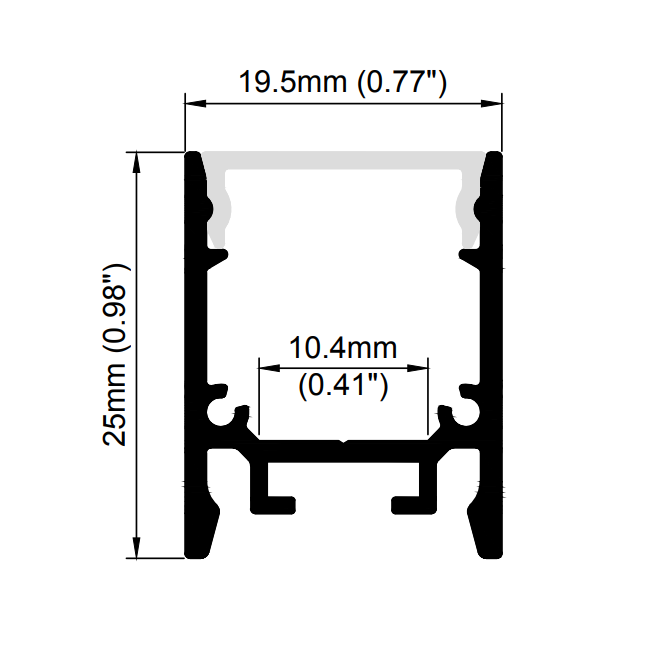 AS2025---High - Surface Mount or pendent Aluminum Profiles LED lighting with PMMA Opal diffuser for 