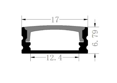 17*6MM  rgb led strip aluminium led profile and aluminium profile for hard led strips