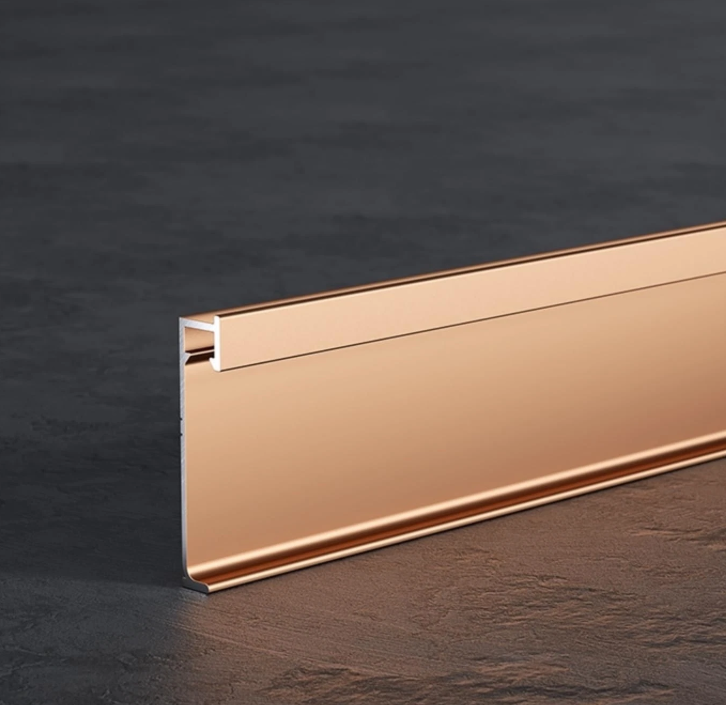 LED Aluminum Baseboard Trim Light Channel Recessed Wall Skirting Board Profile for Apartment Hotels 