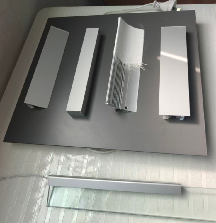 Gray Angular Strip LED Bar 2 Meters Aluminum Profile Light